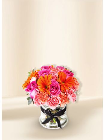 Flamingo in Glass Vase