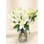 Lilies - In Vogue White In Glass Vase (10)