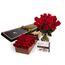 Roses - Red - 24 Stems with Chocolates