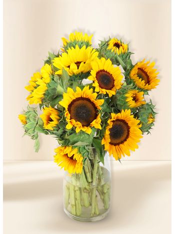 Sunflowers- Sunrise In A Glass Vase (15)