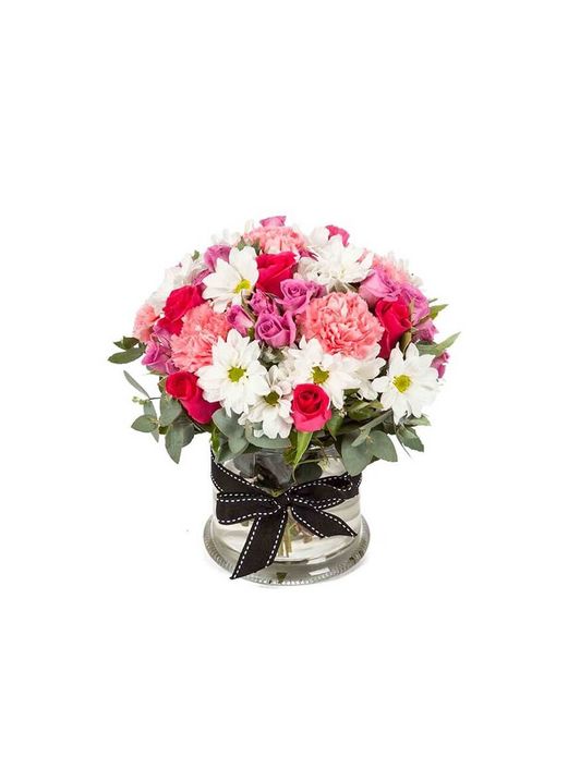 Tickled Pink in Glass Vase
