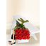 12 Red Rose Stems for Valentine's Day with Chocs & Chandon