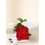 24 Red Rose Stems for Valentine's Day with Chocs, Candle & Card