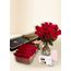 Roses - Red - 24 Stems for Valentine's Day With Chocs & Candle